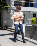 Pantalón corte chino jean óxido