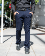 Pantalón corte chino jean azul colegial - Imagen 6