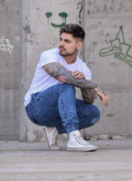 P.Hombre Jogger Mom C/R Azul Jeans Nevado. - Imagen 2