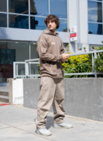 PANTALON BAGGY GABARDINA BEIGE - Imagen 4