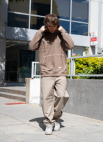 PANTALON BAGGY GABARDINA BEIGE - Imagen 5