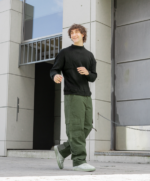 PANTALON BAGGY GABARDINA VERDE - Imagen 5