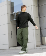 PANTALON BAGGY GABARDINA VERDE