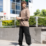 PANTALON BAGGY CARGO GABARDINA NEGRO