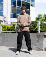 PANTALON BAGGY CARGO GABARDINA NEGRO - Imagen 7