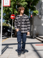 Pantalón clásico rígido azul